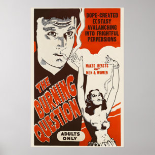 De Brandende Vraag Jaren 40 Reefer Vintage Stijl Poster