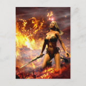 de brandgodin briefkaart (Voorkant)