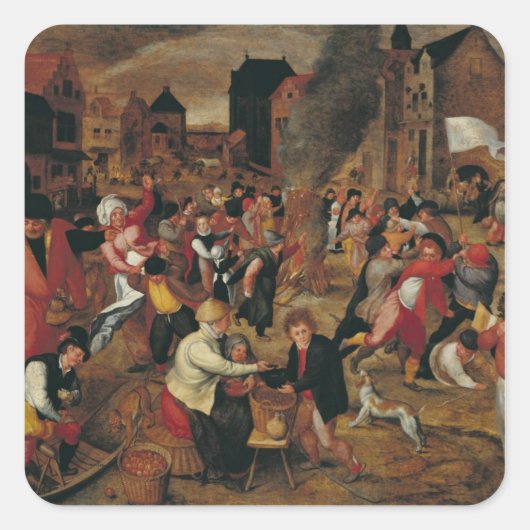 De brandhaarden van St. Martin Vierkante Sticker (Voorkant)