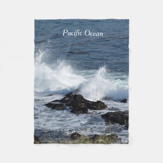 De branding van de Grote Oceaan Fleece Deken (Voorkant)