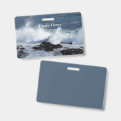 De branding van de Stille Oceaan Badge (Voor- en achterkant)