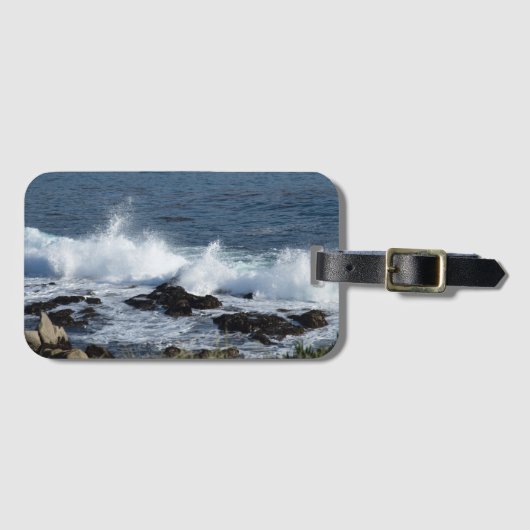 De branding van de Stille Oceaan Bagagelabel (Voorkant (horizontaal))