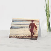 De brandingen van de kerstman de dag na Kerstmis Feestdagen Kaart (Achterkant)