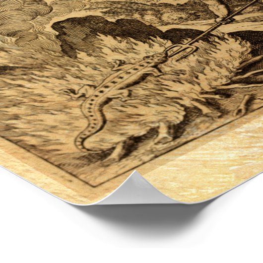 DE BRANDSTOFAMANDER VAN DE OCCULT POSTER (Hoek)