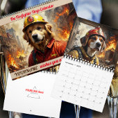 De brandweer honden 2026 gepersonaliseerde kalende kalender