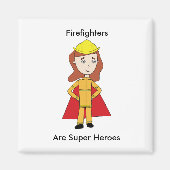De brandweer is het Super Heroes Vrouw Magneet (Voorkant)