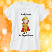De brandweer is het Super Heroes Vrouw T-shirt