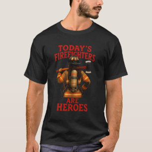 De brandweer van vandaag is een rode held t-shirt