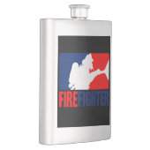 De brandweerkopvoering in drie kleuren heupfles (Rechts)