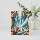 De brandweerlieden geladen op hun boot briefkaart (Staand voorkant)