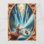 De brandweerlieden geladen op hun boot briefkaart (Voorkant)