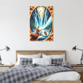 De brandweerlieden geladen op hun boot canvas afdruk (Insitu (Slaapkamer))