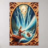 De brandweerlieden geladen op hun boot poster (Voorkant)