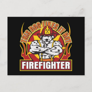 De brandweerman houdt van het Heet Briefkaart