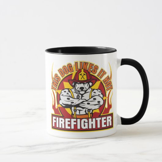De brandweerman houdt van het Heet Mok (Rechts)