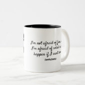 De brandweerman sprak over zijn angst tweekleurige koffiemok (Voorkant rechts)