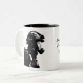 De brandweerman sprak over zijn angst tweekleurige koffiemok (Voorkant links)