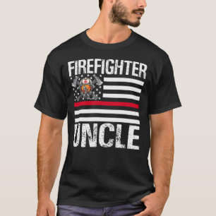 De brandweerman UNCLE ondersteunt de Thin Red Line T-shirt