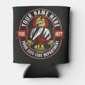 De brandweerman van het masker van de brandweerman blikjeskoeler (Voorkant)