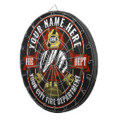 De brandweerman van het masker van de brandweerman dartbord (Voorkant Rechts)