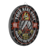 De brandweerman van het masker van de brandweerman dartbord (Voorkant Links)