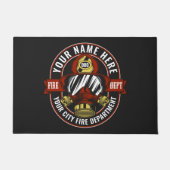 De brandweerman van het masker van de brandweerman deurmat (Voorkant)