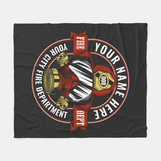 De brandweerman van het masker van de brandweerman fleece deken (Voorkant (Horizontaal))