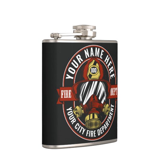 De brandweerman van het masker van de brandweerman heupfles (Rechts)