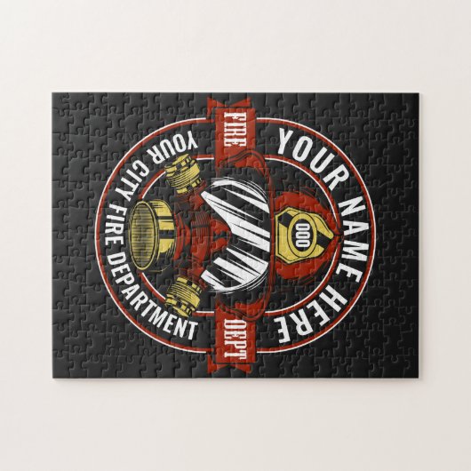 De brandweerman van het masker van de brandweerman legpuzzel (Horizontaal)