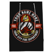 De brandweerman van het masker van de brandweerman medium cadeauzakje (Achterkant)