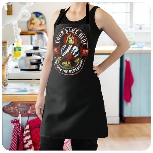 De brandweerman van het masker van de brandweerman schort