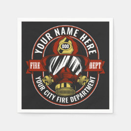 De brandweerman van het masker van de brandweerman servet