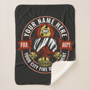 De brandweerman van het masker van de brandweerman sherpa deken