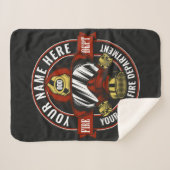 De brandweerman van het masker van de brandweerman sherpa deken (Voorkant (horizontaal))