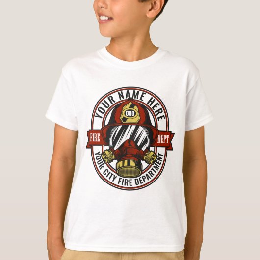 De brandweerman van het masker van de brandweerman t-shirt (Voorkant)