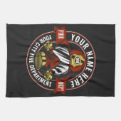 De brandweerman van het masker van de brandweerman theedoek (Horizontaal)