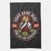 De brandweerman van het masker van de brandweerman theedoek (Verticaal)