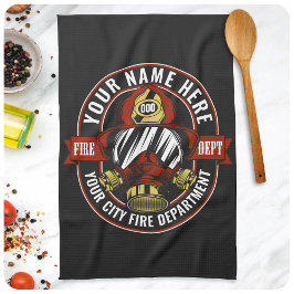 De brandweerman van het masker van de brandweerman theedoek
