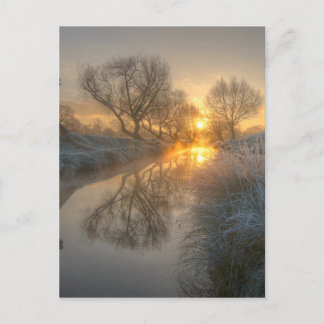 De brandwonden van de zonsopgang van de vroege briefkaart