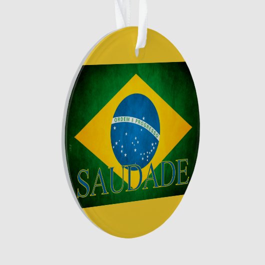 De Brasil Saudade da bandeira Ornament (voorkant)