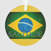 De Brasil Saudade da bandeira Ornament (achterkant)
