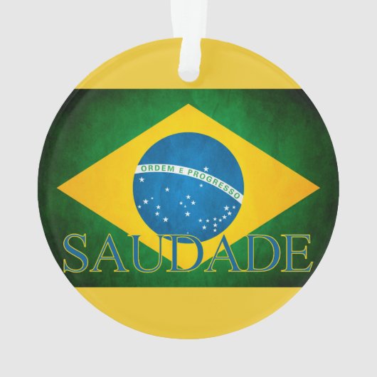 De Brasil Saudade da bandeira Ornament (achterkant)