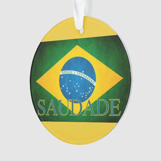 De Brasil Saudade da bandeira Ornament (voorkant)