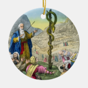 De Brazen Serpent uit een bijbel die door Edward i Keramisch Ornament