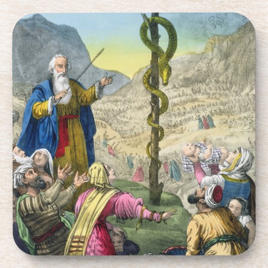 De Brazen Serpent uit een bijbel die door Edward i Onderzetter (Voorkant)