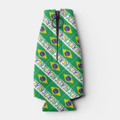 De Braziliaanse vlag met Jouw naam Flesjeskoeler (Achterkant)