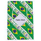 De Braziliaanse vlag met Jouw naam Medium Cadeauzakje (Voorkant)