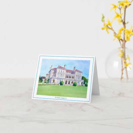 De Breakers Newport RI Blank Note Kaart (Gele Bloem)