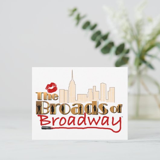 DE BREEDBANDEN VAN BROADWAY BRIEFKAART (Staand voorkant)