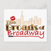 DE BREEDBANDEN VAN BROADWAY BRIEFKAART (Voorkant)